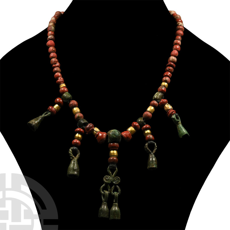Viking Age Bead and Bronze Pendant Necklace

10th-12th century A.D. Composed o...