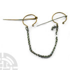 Viking Penannular Brooch and Chain Set