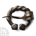 Viking Bronze Twisted Penannular Brooch