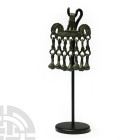 Viking Age Bronze Ship Pendant with Bell Dangles