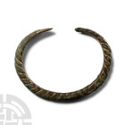 Viking Age Bronze Twisted Bracelet with Knolled Terminals