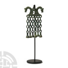 Viking Age Bronze Double Horse Pendant with Bell Dangles