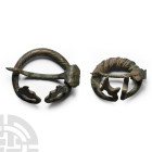 Viking Bronze Twisted Penannular Brooch Group