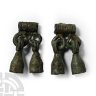 Viking Age Bronze Double Bell Pendant Group