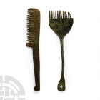 Viking Age Bronze Comb Pair