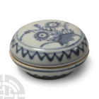Ca Mau Cargo Shipwreck Glazed Blue and White Lidded Box
