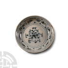 Large Hoi An Cargo Shipwreck Glazed Blue and White Plate
