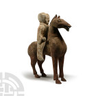 Chinese Han Style Terracotta Horse and Rider