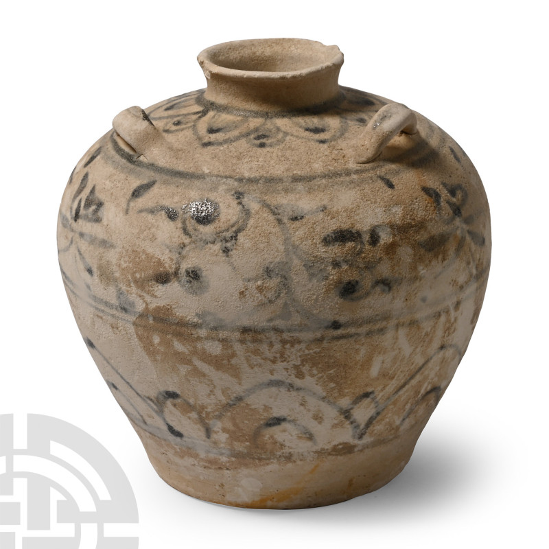Hoi An Cargo Shipwreck Glazed Blue and White Jar

15th century A.D. With a pir...