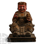 Chinese Gilded Wooden Temple Figure