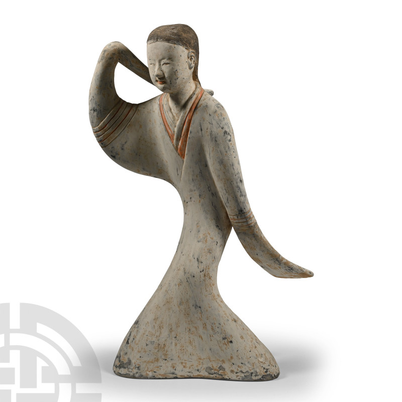 Chinese Han Terracotta Dancer

Han Dynasty, 206 B.C.-220 A.D. Modelled in the ...
