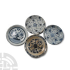 Tek Sing Treasure Shipwreck Glazed Blue and White Plate Group