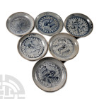 Tek Sing Treasure Shipwreck Glazed Blue and White Plate Set