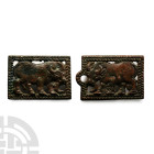 Ordos Bronze Belt Buckle Pair with Bulls