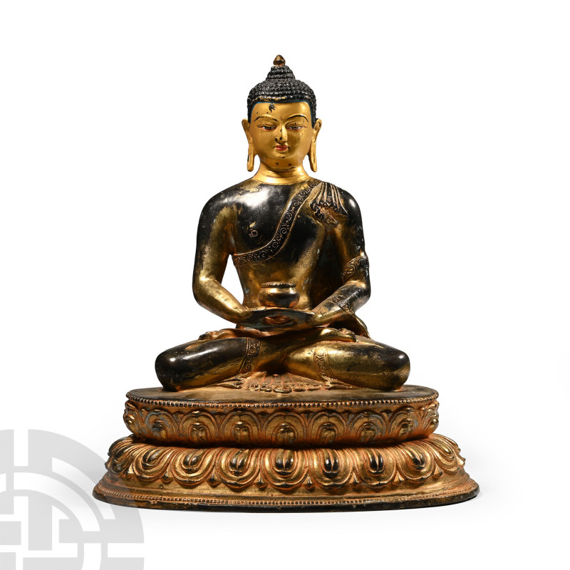 Sino-Tibetan Gilt Bronze Buddha Statue

20th century A.D. Hollow-formed figure...