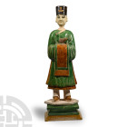 Chinese Ming Glazed Terracotta Standing Figure