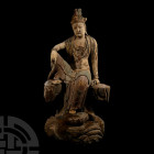 Chinese Wooden Guanyin Statue
