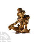 Nepalese Gilt Bronze Avalokita Chitra Vishrama Seated in Rajalalitasana