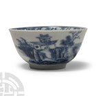 Nanking Cargo Shipwreck Glazed Blue and White Tea Bowl