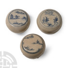 Hoi An Cargo Shipwreck Glazed Blue and White Lidded Box Collection