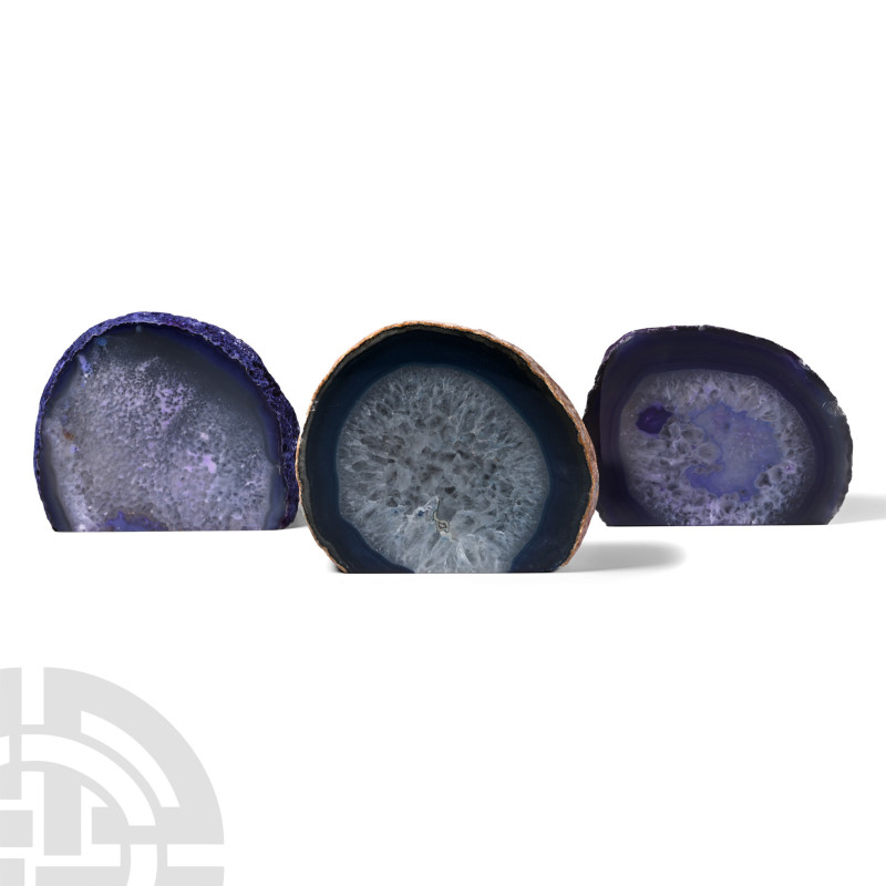Large Cut and Polished Agate Geode End Group [3]

Comprising three freestandin...