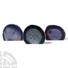 Large Cut and Polished Agate Geode End Group [3]