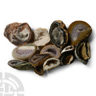 Cut and Polished Agate Crystal Geode Half Collection