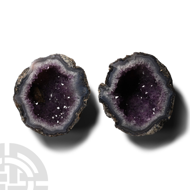 Complete Cut and Polished Agate Crystal Geode [2]

Displaying attractive grey ...