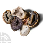 Cut and Polished Agate Crystal Geode Half Collection [6]
