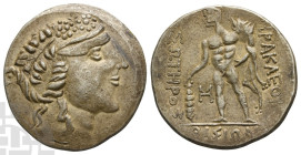 Celts in Danube Region AR Tetradrachm. Circa 1st century BC. Imitating Tetradrachms of Thasos, Thrace.