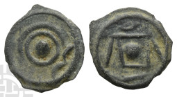 Celtic Britannia. Cantiaci, Thames Nipples Cast Potin. 1st century BC. Class II.