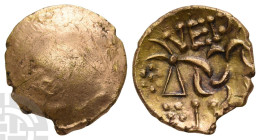 Celtic Britannia. Corieltauvi, Vepo(comes?) AV Stater. Circa AD 15-40.  Vepocomes Gold Issue