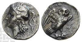 Calabria, Tarentum AR Drachm. Circa 280-272 BC. ΣΩ- (So-), magistrate.