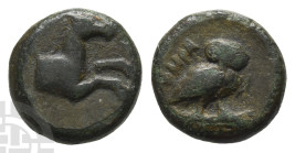 Lucania, Herakleia AE 12mm. Circa 280-150 BC.
