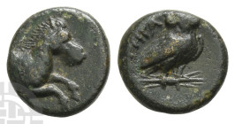 Lucania, Herakleia AE 12mm. Circa 280-150 BC.