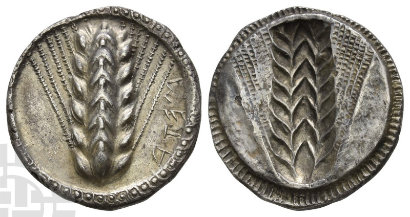 Lucania, Metapontion AR Stater. Circa 510-470 BC. 

Lucania, Metapontion AR St...