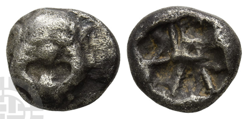 Mysia, Parion AR Drachm. 5th century BC. 

Mysia, Parion AR Drachm. 5th centur...