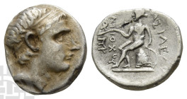Seleucid Empire, Antiochos III AR Drachm. 222-187 BC. Uncertain mint of the periphery of the Seleucid empire. Only a Few Examples Known