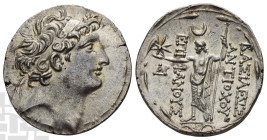 Seleucid Empire, Antiochos VIII Epiphanes (Grypos) AR Tetradrachm. 121/0-97/6 BC. Ake-Ptolemais mint; struck circa 121-113 BC.