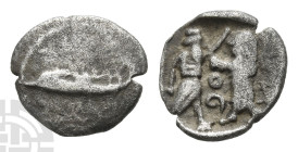 Phoenicia, Sidon. `Abd`aštart (Straton) I AR 1/16 Shekel. Dated RY 12(?) (354/3 BC).
