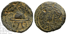 Judaea. Herodians, Herod I AE Eight Prutot. 40-4 BCE. Mint in Samaria (Sebaste?). Dated RY 3 (38/7 BCE).