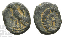 Nabataea, Aretas IV AE 11mm. Circa 9/8 BC-AD 40. Petra mint; struck circa 8/7 BC-AD 15/6.
