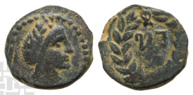 Nabataea, Aretas IV AE Quarter Unit. Circa 9/8 BC-AD 40. Petra mint. Struck circa AD 1/2.