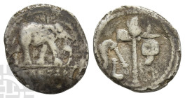 Julius Caesar AR Denarius. 49-48 BC. Military mint travelling with Caesar.