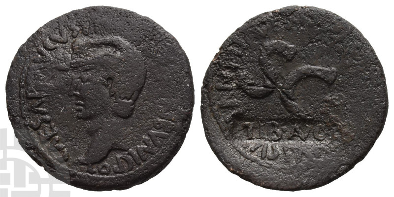 Augustus AE As. 27 BC-AD 14. Rome mint; struck 6 BC. Sex. Nonius Quinctilianus, ...