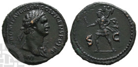 Domitian AE As. AD 81-96. Rome mint; struck AD 85.