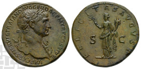 Trajan AE Sestertius. AD 98-117. Rome mint; struck AD 112-114.