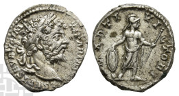 Septimius Severus AR Denarius. AD 193-211. Rome mint; struck AD 197-200.