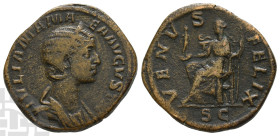 Julia Mamaea, Augusta AE Sestertius. AD 222-235. Rome mint; struck AD 224.