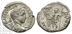 Severus Alexander AR Denarius. AD 222-235. Rome mint; struck AD 222.